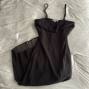 Simple Elegant Black Midi Dress